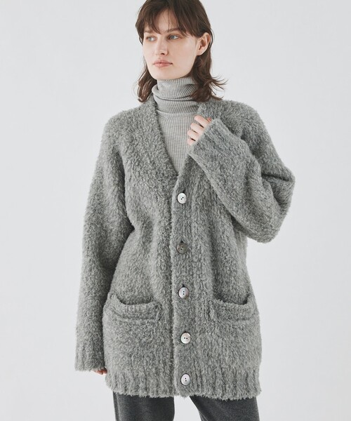 【新品】　GALERIE VIE カーディガン GALERIE VIE カーディガン ブリティッシュファー Vネック