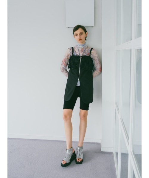 Fluffy Layered Zip Top/フラッフィーレイヤードジップトップ レディース sahara Fluffy Layered Zip Top/フラッフィーレイヤードジップ