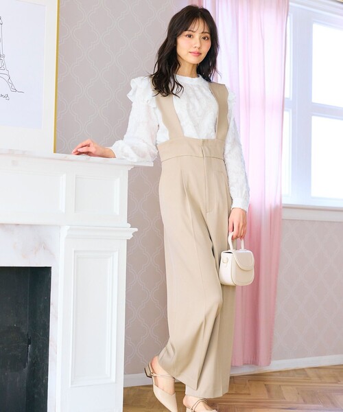 Feroux　サロペット Feroux サロペット オーバーオール 「洗える」スカラップ