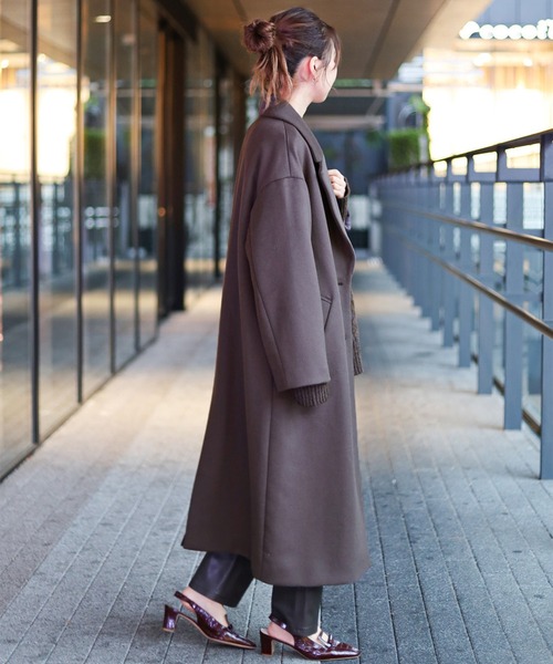 「journal standard L'essage」 チェスターコート 36 パープル レディース_画像5