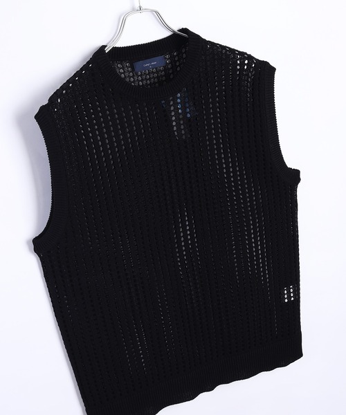 WESTSEA（ウエストシー） ベスト ジレ 7G 透かし編 ルーズサイズ