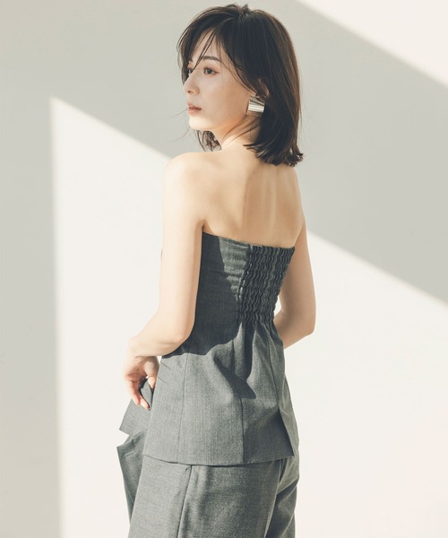 anuans（アニュアンス） パンツ スプリングウールワイドパンツ