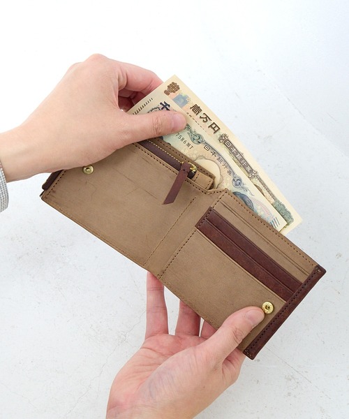 A_W 財布 折財布 二つ折り プエブロレザー メンズ レディース