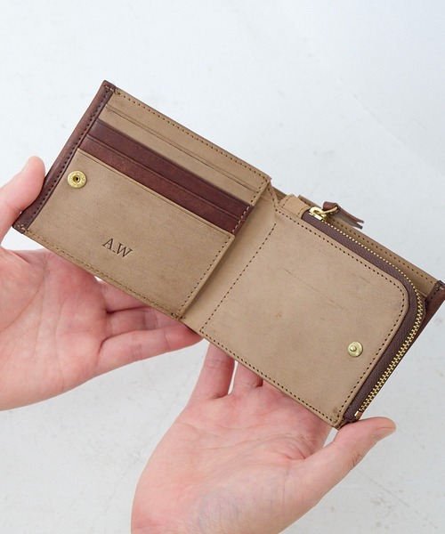 A_W 財布 折財布 二つ折り プエブロレザー メンズ レディース