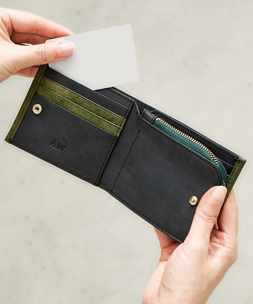 A_W 二つ折り財布 財布 折財布 二つ折り プエブロレザー メンズ