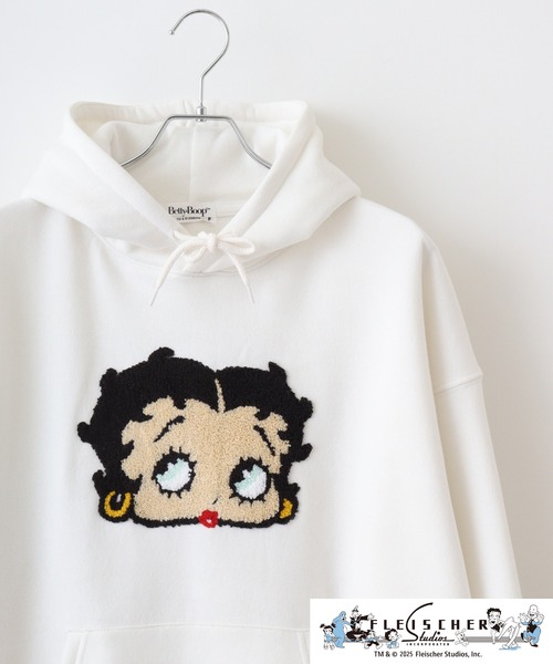 BettyBoop Bガールベティちゃんビッグプリントスウェットパーカーゆったり BETTY BOOP（ベティ ブープ） パーカー BETTY BOOP(TM) 裏起毛ビッグ