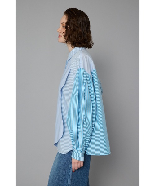 HeRIN.CYE ブラウス シャツ Wave motif big shirt ウェーブモチーフ