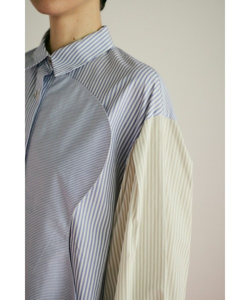 HeRIN.CYE ブラウス シャツ Wave motif big shirt ウェーブモチーフ