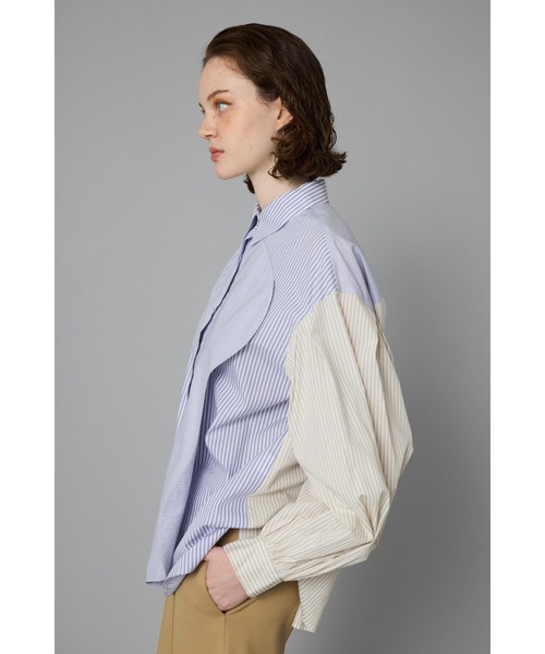 HeRIN.CYE ブラウス シャツ Wave motif big shirt ウェーブモチーフ