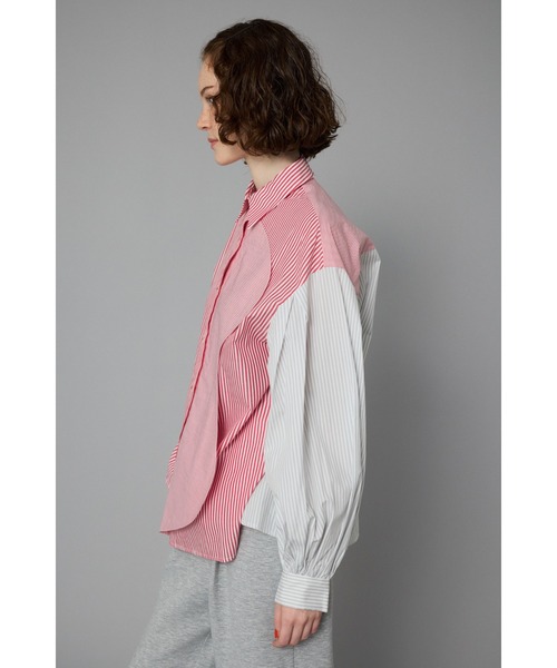 HeRIN.CYE ブラウス シャツ Wave motif big shirt ウェーブモチーフ