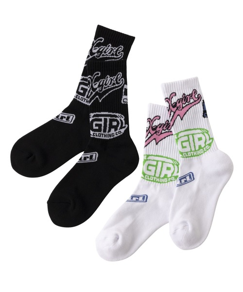 (◍︎•ᴗ•◍︎)様专用 X-girl 靴下 FACE EMBROIDERY RIB SOCKS レディース : ZOZOTOWN