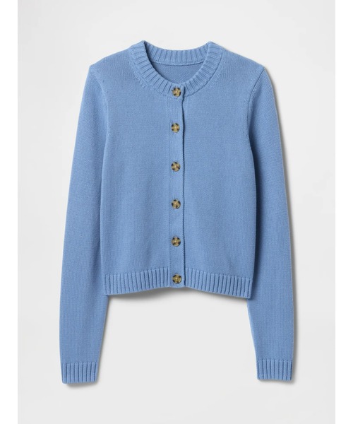 GAP カーディガン コットン100% クルーネック レディース