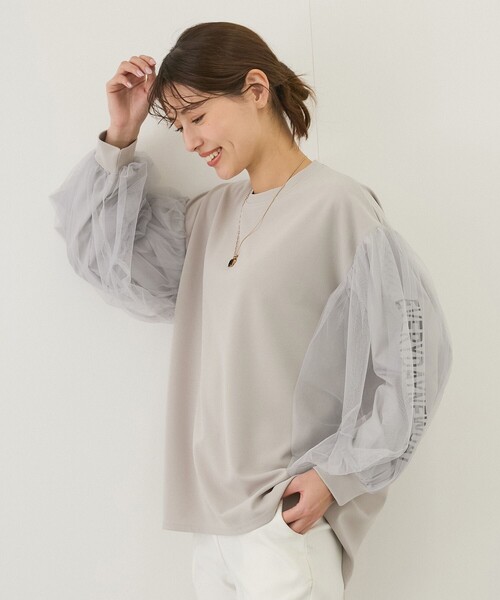 tシャツ 裾ふんわりチュールプルオーバー レディース JAYRO tシャツ 裾ふんわりチュールプルオーバー レディース