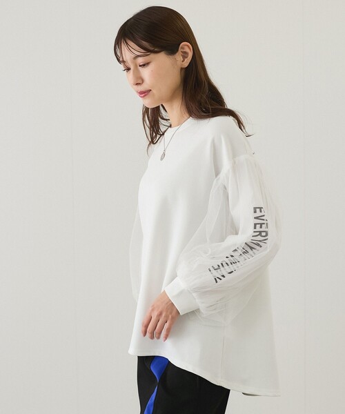 tシャツ 裾ふんわりチュールプルオーバー レディース JAYRO tシャツ 裾ふんわりチュールプルオーバー レディース