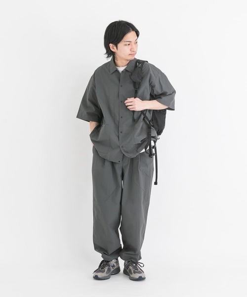 【セットアップ】EKAL ナイロンタッサーショートスリーブシャツ&ショーツ セール 50%OFF】『撥水/UVカット』『UR TECH』ナイロンタッサー