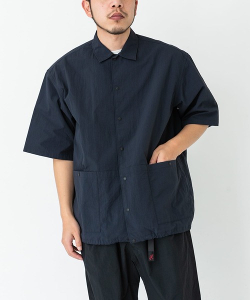 半袖 メンズ シャツ おしゃれ 撥水 スリムフィット 2色 zwa-men47-a.jpg