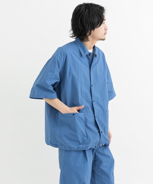 Ritto シ―スルーシャツ セール】DRAW CODE SLIT SHIRT/ドローコードスリットシャツ