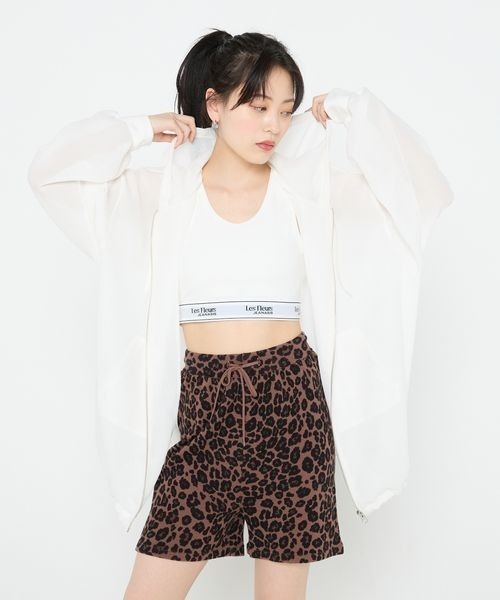 【Les Fleurs】メッシュ ZIP パーカー ホワイト Les Fleurs】メッシュZIPパーカー/455516（パーカー）｜JEANASIS