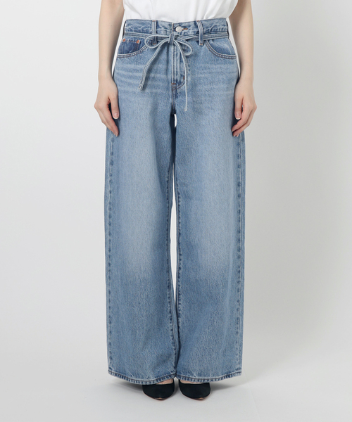 リーバイス×スピックアンドスパン　ワイドデニムパンツ LEVI'S/リーバイス S*S 別注SMU RIBCAGE WIDE LEG（デニムパンツ
