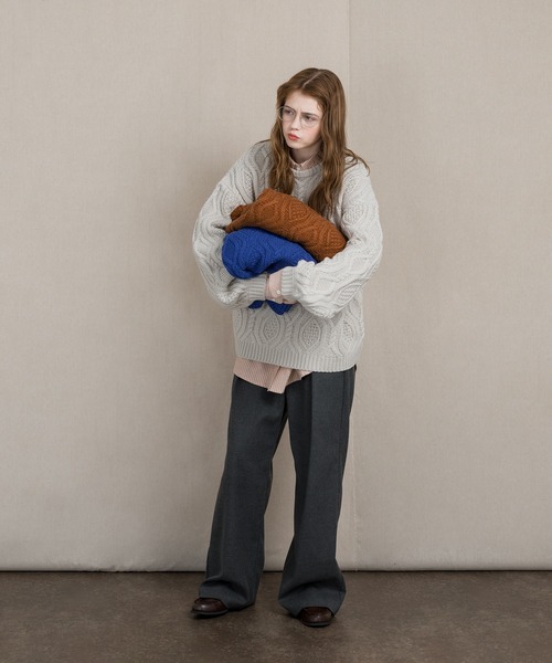 「MUHET」 長袖ニット MEDIUM アイボリー レディース_画像6