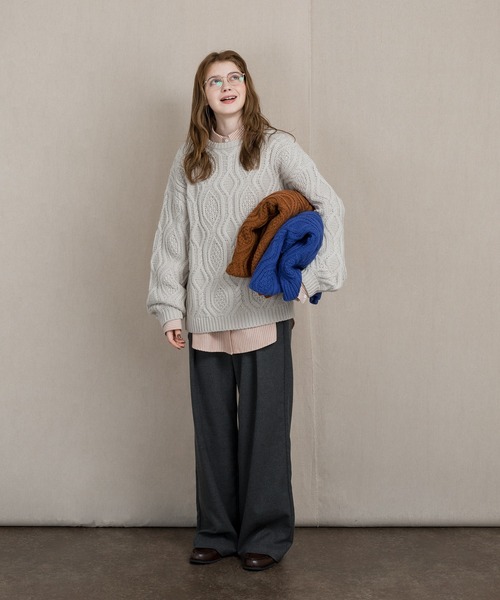 「MUHET」 長袖ニット MEDIUM アイボリー レディース_画像9