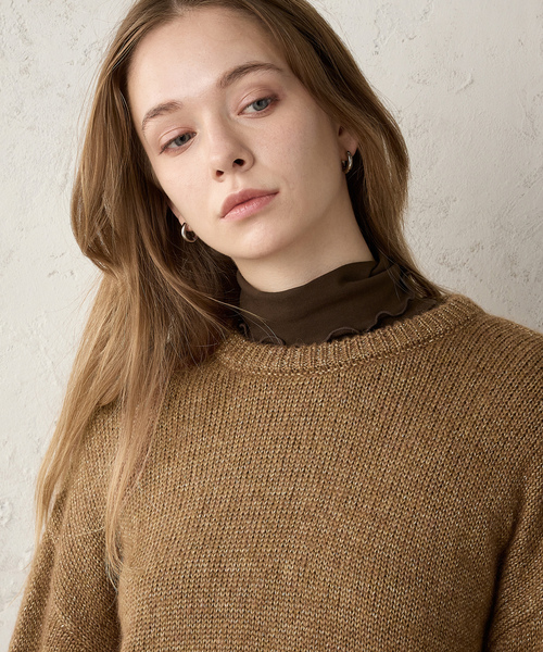 「LE SOUK HOLIDAY」 長袖ニット L ブラック レディース_画像7