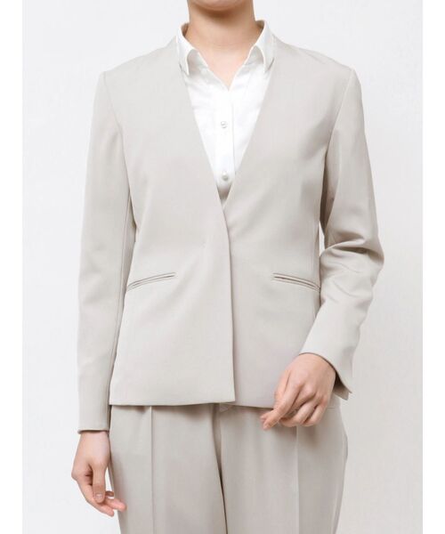 【TONAL】トーナル ノーカラージャケット セットアップ 3点セット オフ白M TONAL（トーナル） ジャケット ノーカラージャケット 卒園式 スーツ