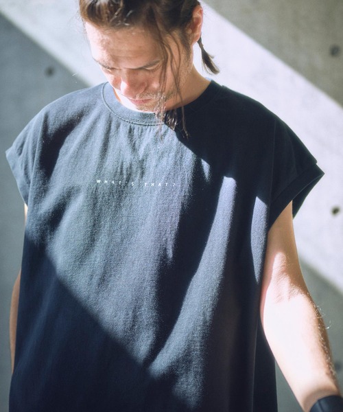 tシャツ ADAMPATEK/paranoid sleeveless/パラノイドプリントノースリーブ(AP2514024) レディース メンズ