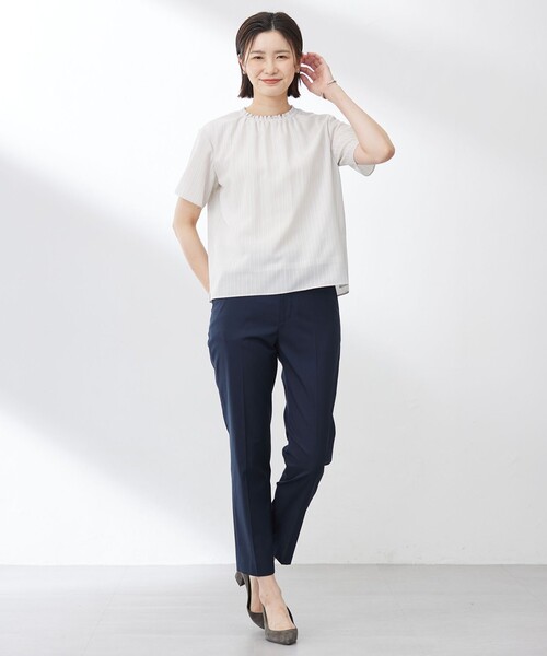 J.PRESS（J.プレス） tシャツ 半袖 「洗える」シアーストライプ