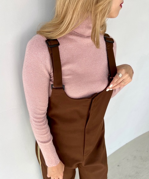 「SANSeLF」 タートルネックニット FREE ライトベージュ レディース_画像5