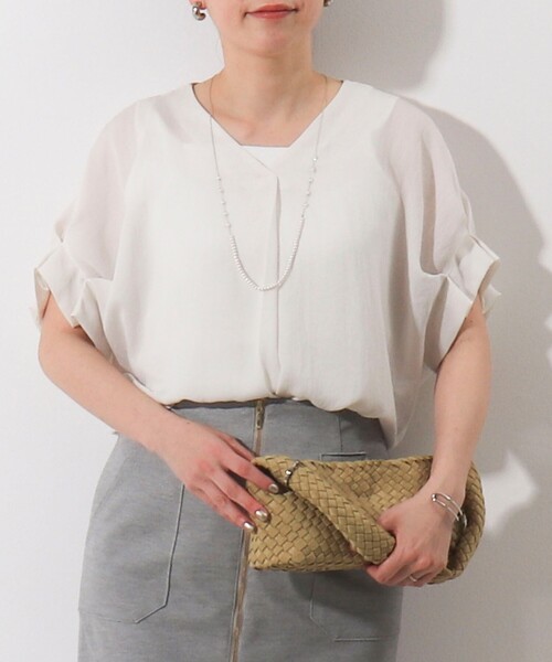 ブラウス シャツ ポリワッシャーカルゼシャツ レディース