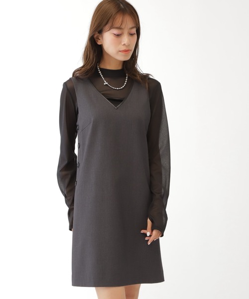 ジルスチュアートノースリーブ Vネック ひざ丈ワンピース サイズ2 JILL by STUART 「JILL STUART」 ノースリーブワンピース SMALL