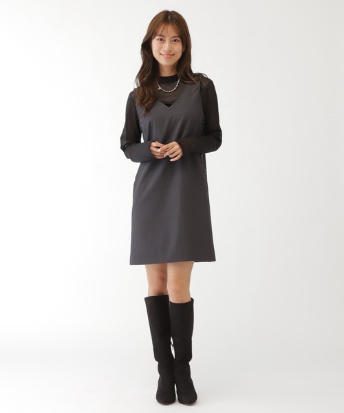 新品未使用✨ ジルスチュアート ノースリーブワンピース グリーン ベルト付 UNITED ARROWS LTD. OUTLET｜撥水 ノースリーブ ベルト