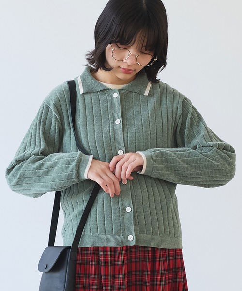 カーディガン moll yarn bicolor カーディガン レディース