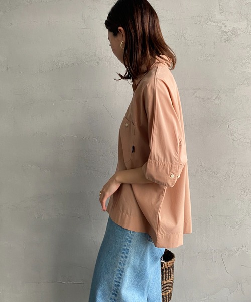 「DANTON」 7分袖シャツ 38 ピンク レディース Danton 「DANTON」 7分袖シャツ 38 ピンク レディース