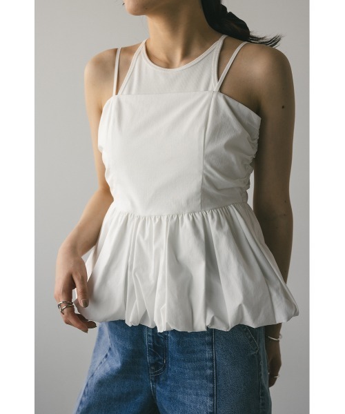 【STYLEMIXER】ペプラムキャミトップ STYLEMIXER ペプラムキャミトップ WHT -ファッション通販