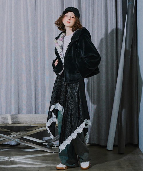 VIOLETTA（ヴィオレッタ） スカート ワッシャーサテンハンカチーフヘム