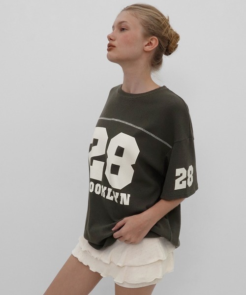 tシャツ 「MADE」 ブルックプリンティングワッフル半袖T レディース メンズ