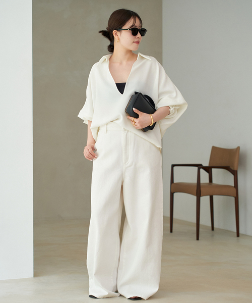 ブラウス シャツ 「追加」ETTE SKIPPER ブラウス レディース plage ブラウス シャツ 「追加」GEORGETTE SKIPPER レディース