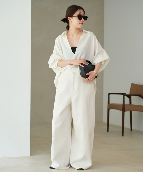 plage ブラウス シャツ 「追加」GEORGETTE SKIPPER レディース