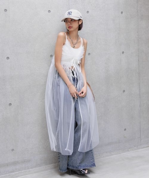 PAGEBOY ワンピース チュールレイヤードワンピース : ZOZOTOWN
