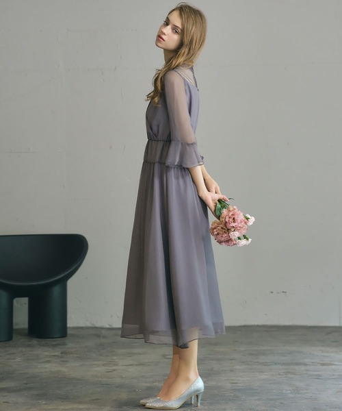「GIRL」 7分袖ワンピース L ブラック レディース_画像8