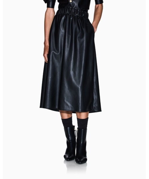 EMPORIO ARMANI ブラックフレアスカート Women's Skirts: long, short, and pencil skirts | Emporio Armani