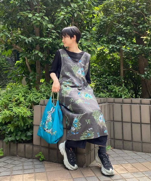 SUPER HAKKA トートバッグ SUPER HAKKA×Ball＆Chain 花うさぎ