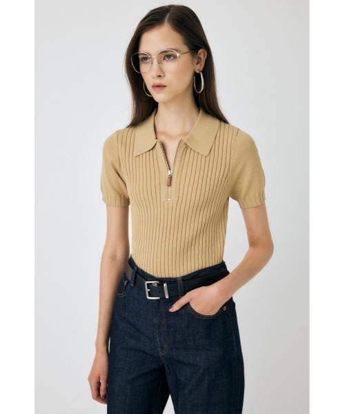 MOUSSY（マウジー） ポロシャツ ポロ HALF ZIP CLASSIC ポロトップス