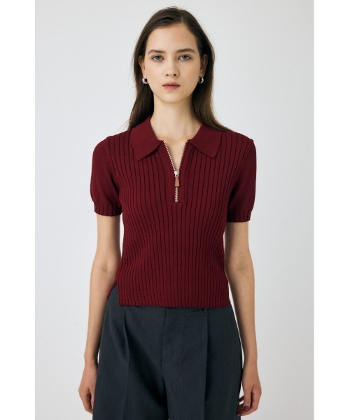 MOUSSY（マウジー） ポロシャツ ポロ 「25年AW新作」HALF ZIP CLASSIC