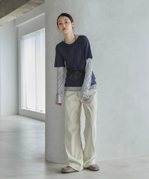 feepur パンツ 「4size展開」コーデュロイワイドストレート