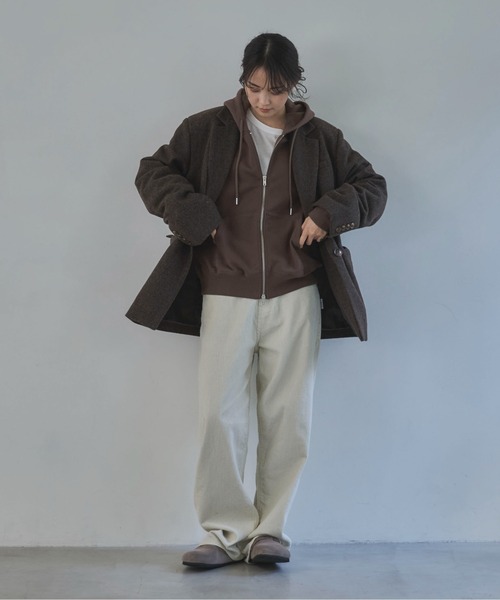 feepur パンツ 「4size展開」コーデュロイワイドストレートパンツ