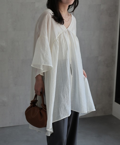 RED VALENTINO◇ノースリーブブラウス/38/レーヨン/BEG/0000046128