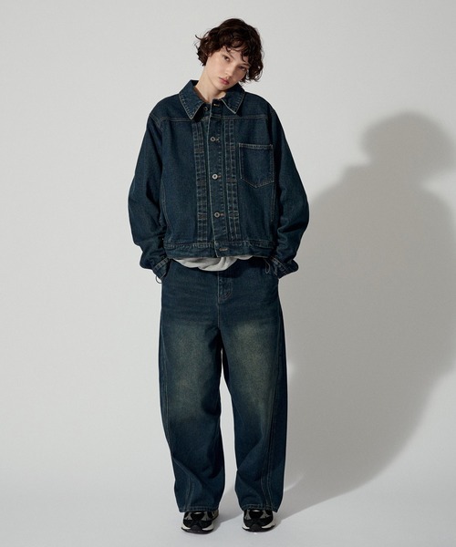 「WETTEMPT」 デニムジャケット SMALL インディゴブルー メンズ